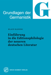 Einführung in die Editionsphilologie der neueren deutschen Literatur - Cover