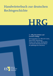Handwörterbuch zur deutschen Rechtsgeschichte (HRG) - Lieferungsbezug - Cover