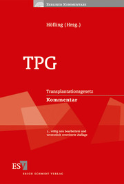 TPG - Transplantationsgesetz - Cover