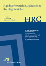 Handwörterbuch zur deutschen Rechtsgeschichte (HRG) - Lieferungsbezug -Lieferung 11: Gottesurteil-Handfeste