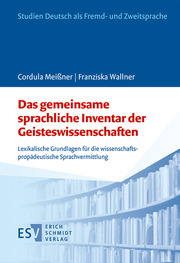 Das gemeinsame sprachliche Inventar der Geisteswissenschaften - Cover