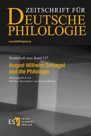 August Wilhelm Schlegel und die Philologie - Cover