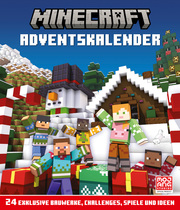 Minecraft Adventskalender. 24 exklusive Bauwerke, Challenges, Spiele und Ideen - Cover