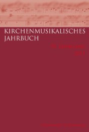Kirchenmusikalisches Jahrbuch - Cover