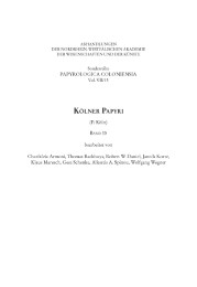 Kölner Papyri - Cover