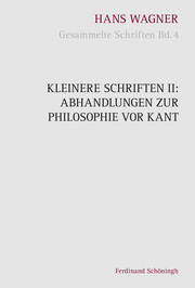 Kleinere Schriften II: Abhandlungen zur Philosophie vor Kant - Cover