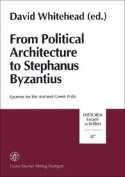 From Political Architecture to Stephanus Byzantius - Cover