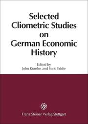 Selected Cliometric Studies on German Economic History - Cover