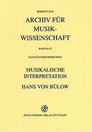 Musikalische Interpretation. Hans von Bülow - Cover