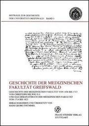 Geschichte der medizinischen Fakultät Greifswald - Cover