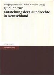 Quellen zur Entstehung der Grundrechte in Deutschland - Cover