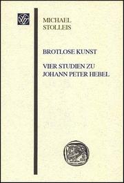 Brotlose Kunst - Vier Studien zu Johann Peter Hebel