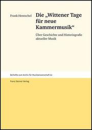 Die 'Wittener Tage für neue Kammermusik' - Cover