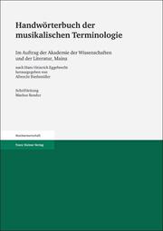 Handwörterbuch der musikalischen Terminologie - Cover