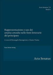 Rappresentazione e uso dei 'senatus consulta' nelle fonti letterarie del principato - Cover