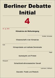 Berliner Debatte Initial 34 (2023) 4 - Cover