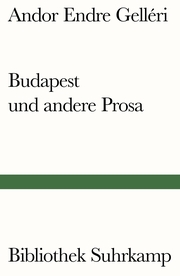 Budapest und andere Prosa - Cover