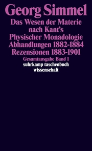 Das Wesen der Materie nach Kants Physischer Monadologie/Abhandlungen 1882-1884/Rezensionen 1883-1901 - Cover