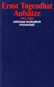 Aufsätze 1992-2000 - Cover