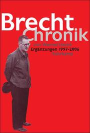 Brecht Chronik 1898-1956 - Cover