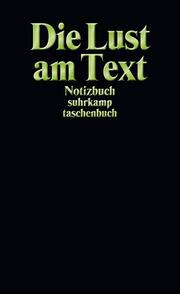 Notizbuch suhrkamp taschenbuch - Die Lust am Text