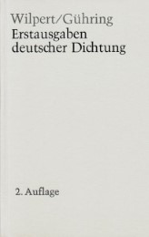 Erstausgaben deutscher Dichtung - Cover