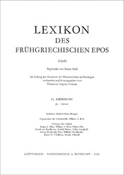 Lexikon des frühgriechischen Epos Lfg. 21