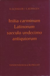 Initia carminum Latinorum saeculo undecimo antiquiorum, Supplementband - Cover
