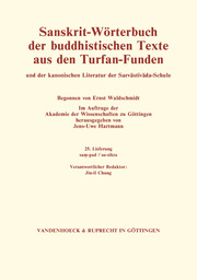 Sanskrit-Wörterbuch der buddhistischen Texte aus den Turfan-Funden. Lieferung 25 - Cover