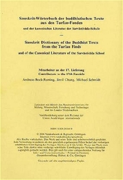 Sanskrit-Wörterbuch der buddhistischen Texte aus den Turfan-Funden. Lieferung 17