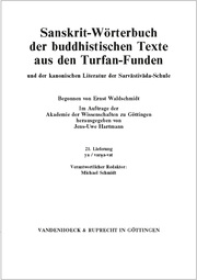 Sanskrit-Wörterbuch der buddhistischen Texte aus den Turfan-Funden. Lieferung 21