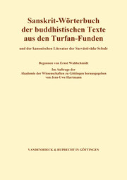 Sanskrit-Wörterbuch der buddhistischen Texte aus den Turfan-Funden - Cover