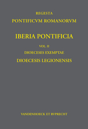 Iberia Pontificia Vol. II: Dioeceses Exemptae - Cover