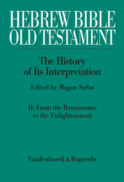 Hebrew Bible / Old Testament: The History of Its Interpretation - Cover