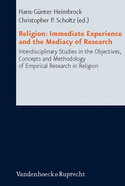 Religion: Immediate Experience and the Mediacy of Research