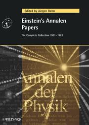 Einstein's Annalen Papers - Cover