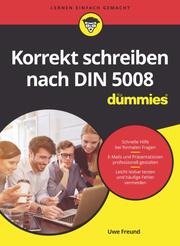 Korrekt schreiben nach DIN 5008 für Dummies - Cover