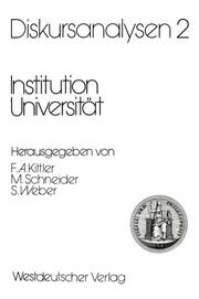 Diskursanalysen 2: Institution Universität - Cover