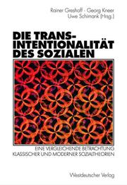 Die Transintentionalität des Sozialen - Cover