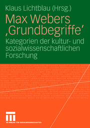Max Webers 'Grundbegriffe' - Cover