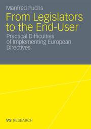 From Legislators to the End-User - Cover