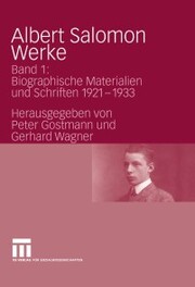 Albert Salomon Werke - Cover
