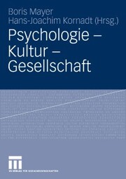 Psychologie - Kultur - Gesellschaft - Cover