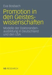 Promotion in den Geisteswissenschaften - Cover