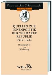 Quellen zur Innenpolitik der Weimarer Republik 1919-1933 - Cover