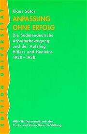 Anpassung ohne Erfolg - Cover