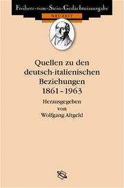 Quellen zu den deutsch-italienischen Beziehungen 1861-1963 - Cover