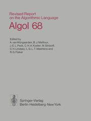 Revised Report on the Algorithmic Language Algol 68 - Cover