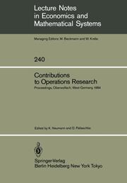 Contributions to Operations Research - Cover