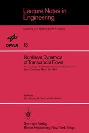Nonlinear Dynamics of Transcritical Flows - Cover